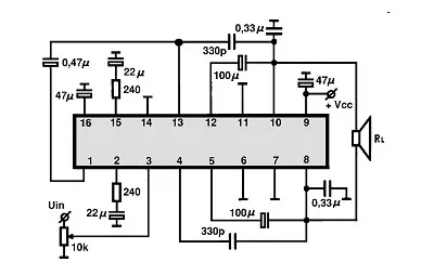 LM831 II-MONO electronic component with associated schematic circuit diagram